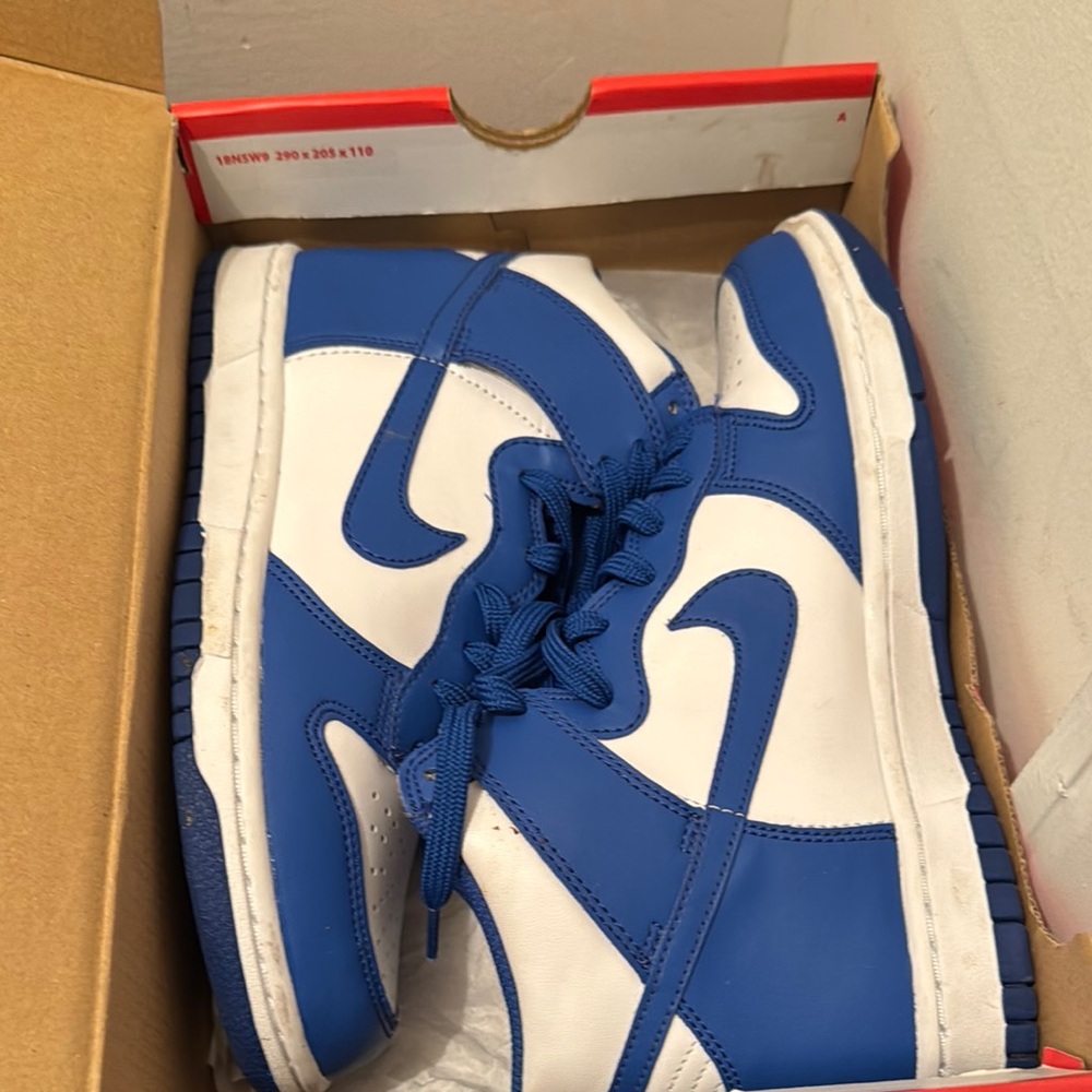 Blue and White Sneakers